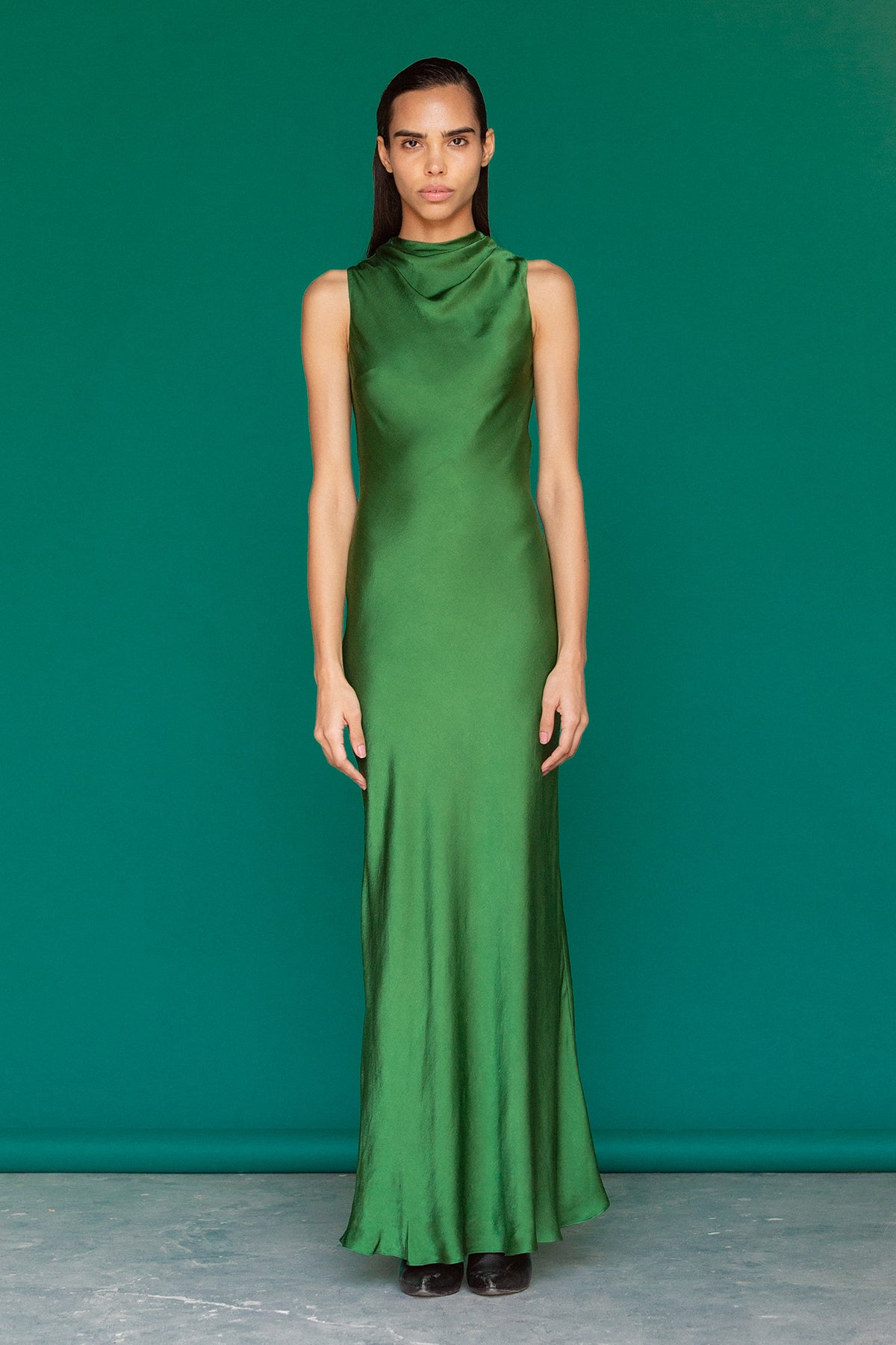 Eve Cowl Neck silk Dress