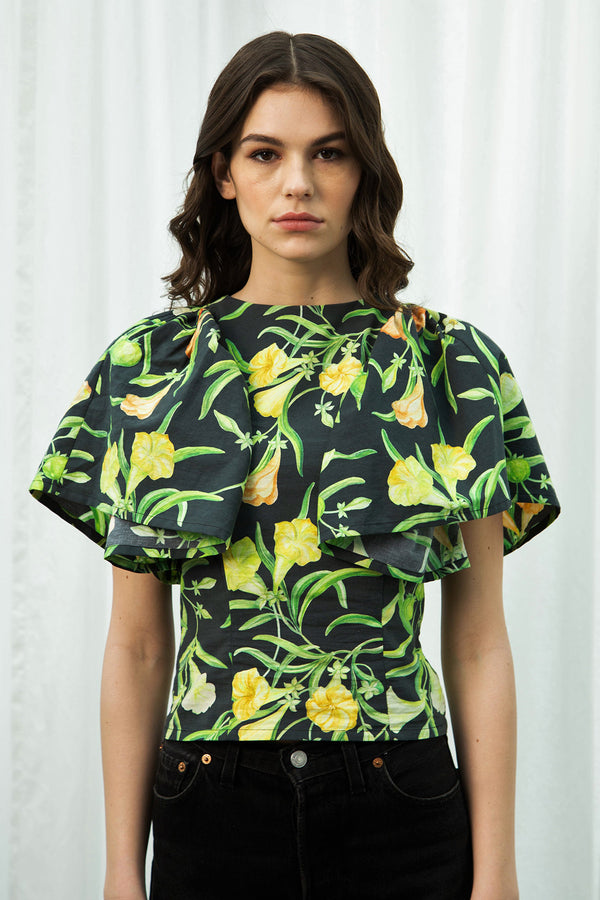 Charcoal Black Kaneer Flower top